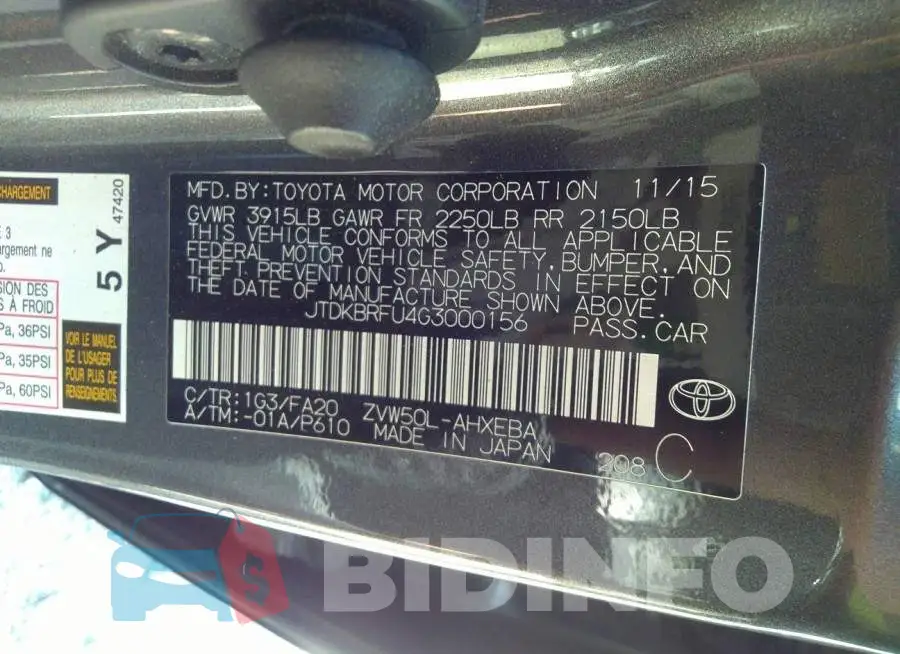 JTDKBRFU4G3000156 Photo# 9