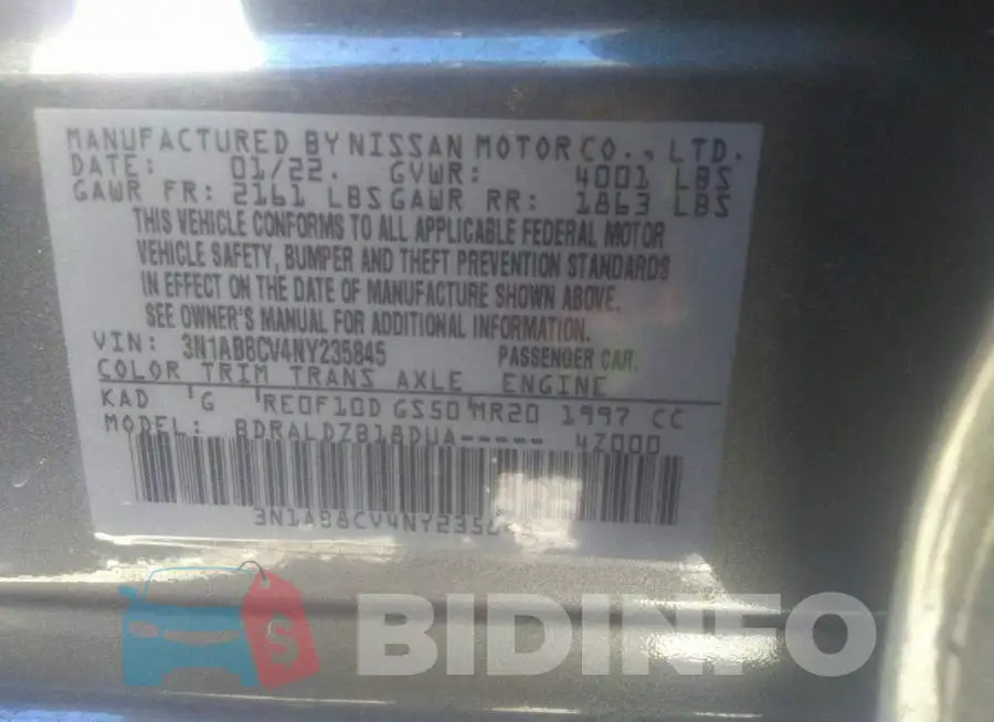 3N1AB8CV4NY235845 Photo# 9