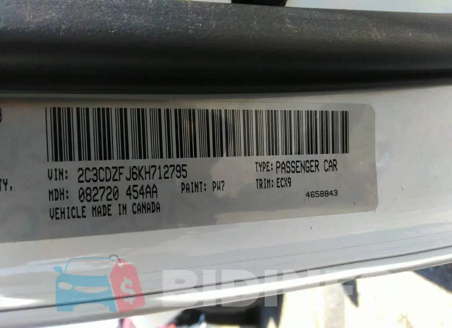 2C3CDZFJ6KH712795 Photo# 9