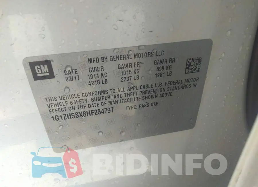 1G1ZH5SX8HF234797 Photo# 9