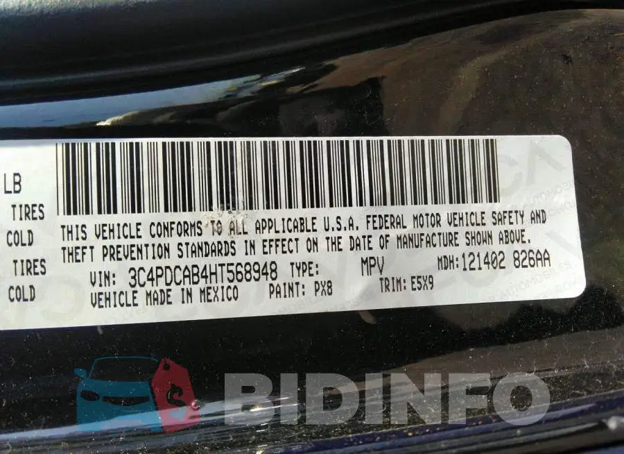 3C4PDCAB4HT568948 Photo# 9