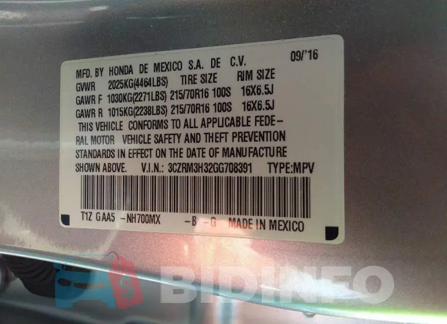 3CZRM3H32GG708391 Photo# 9