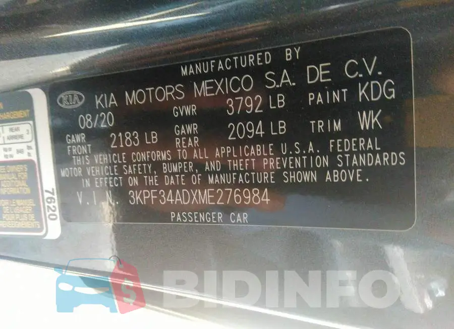 3KPF34ADXME276984 Photo# 9