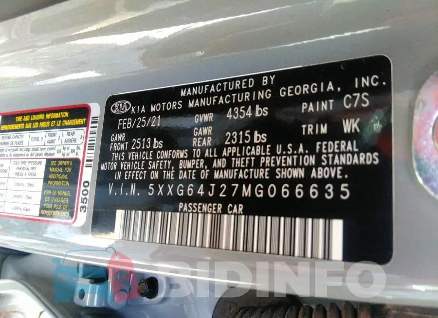 5XXG64J27MG066635 Photo# 9