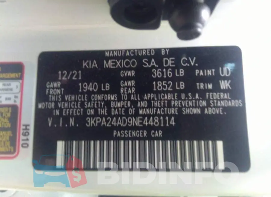 3KPA24AD9NE448114 Photo# 9