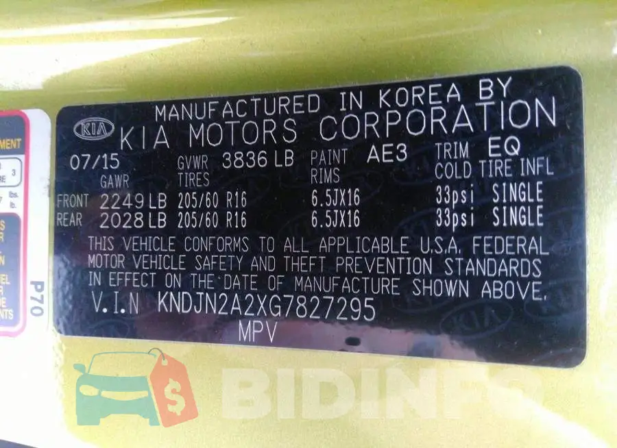 KNDJN2A2XG7827295 Photo# 9