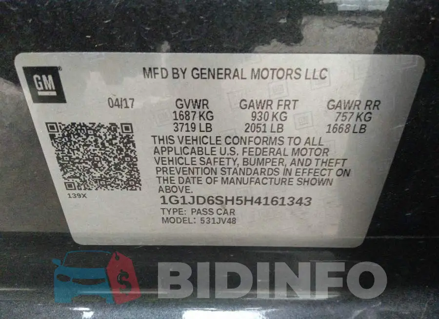 1G1JD6SH5H4161343 Photo# 9