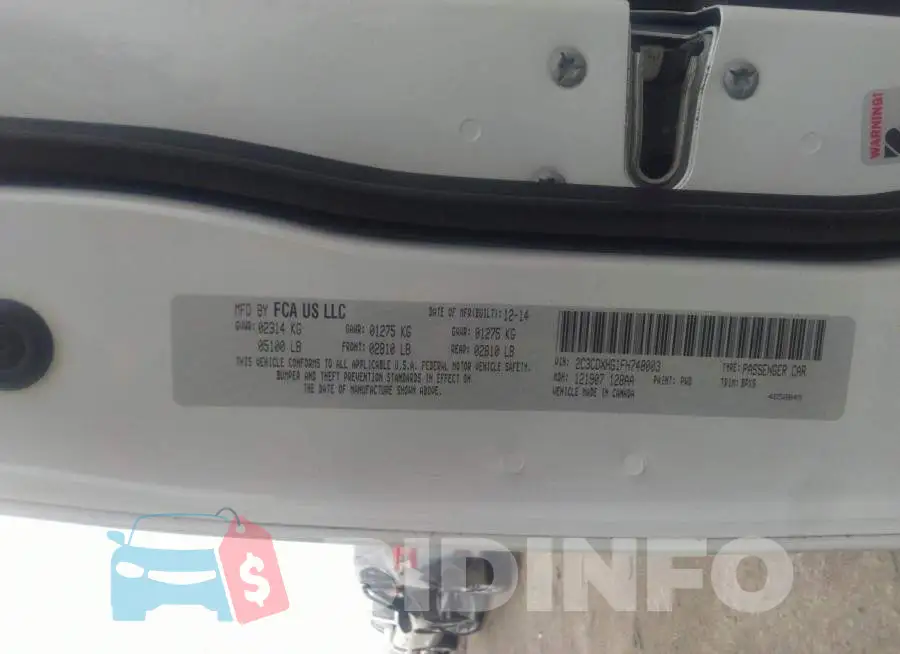 2C3CDXHG1FH748003 Photo# 9