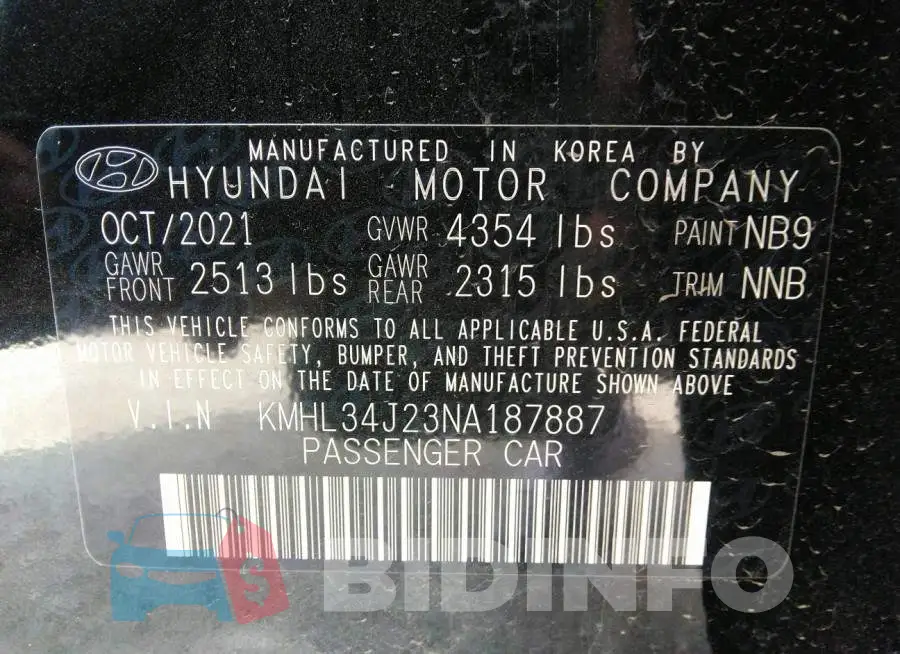 KMHL34J23NA187887 Photo# 9