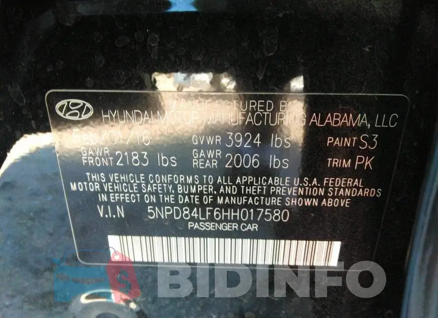 5NPD84LF6HH017580 Photo# 9