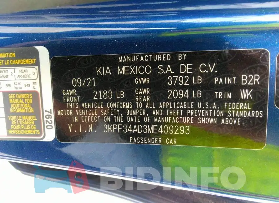 3KPF34AD3ME409293 Photo# 9