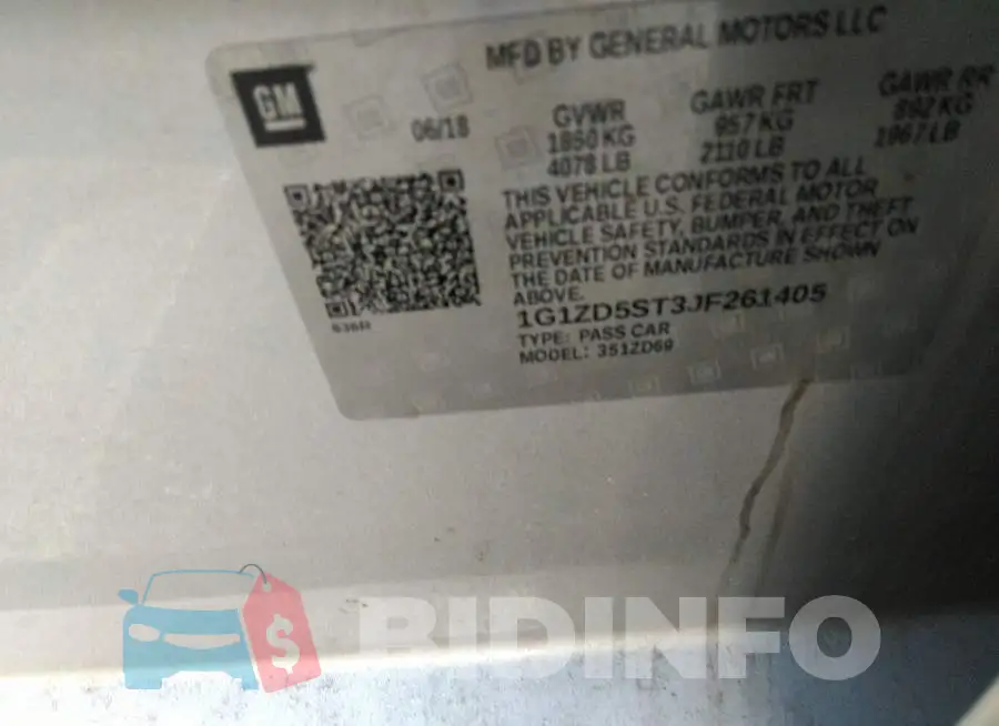 1G1ZD5ST3JF261405 Photo# 9