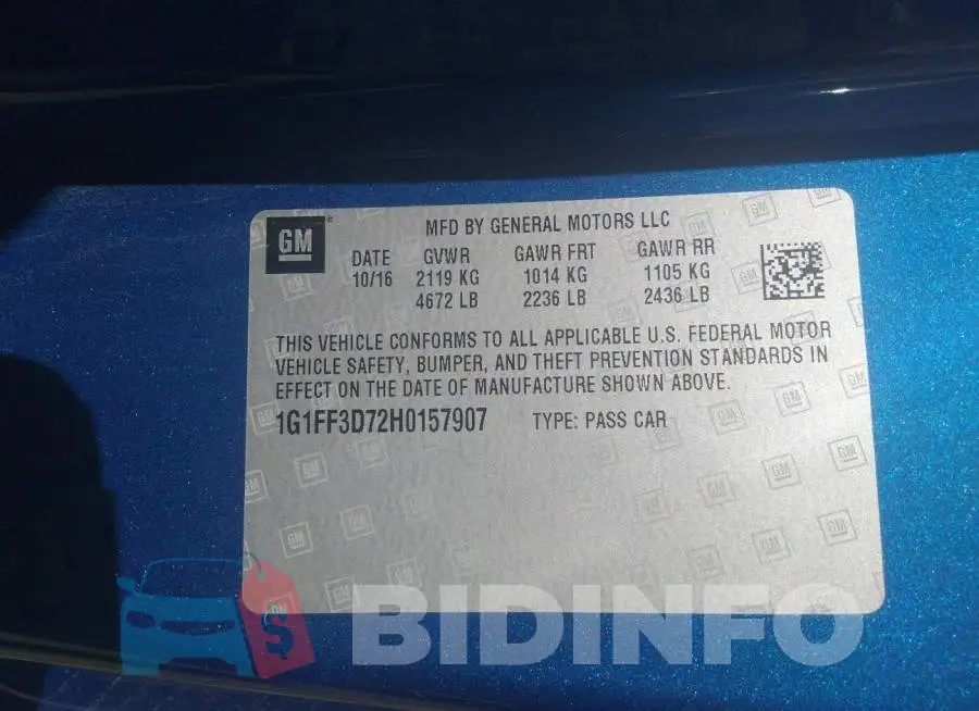 1G1FF3D72H0157907 Photo# 9