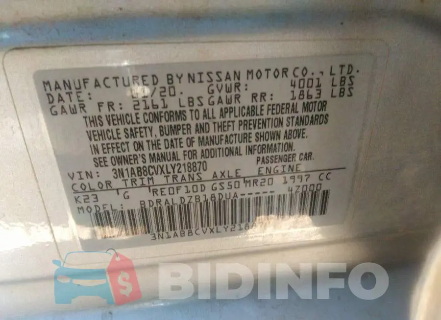 3N1AB8CVXLY218870 Photo# 9