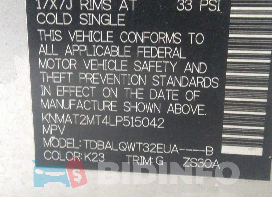 KNMAT2MT4LP515042 Photo# 9