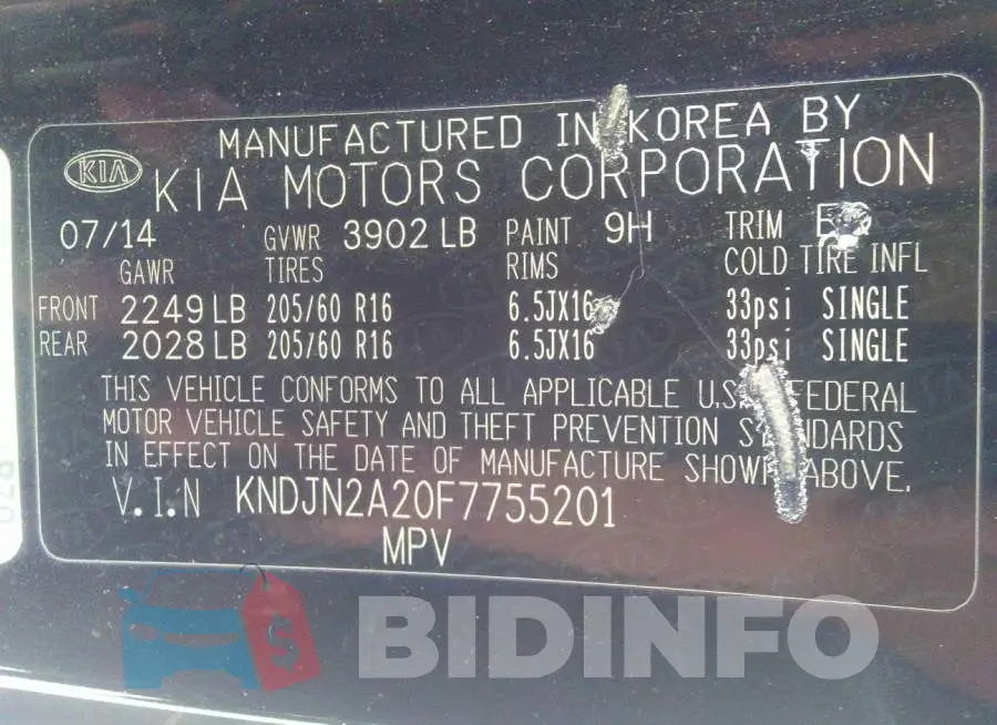 KNDJN2A20F7755201 Photo# 9