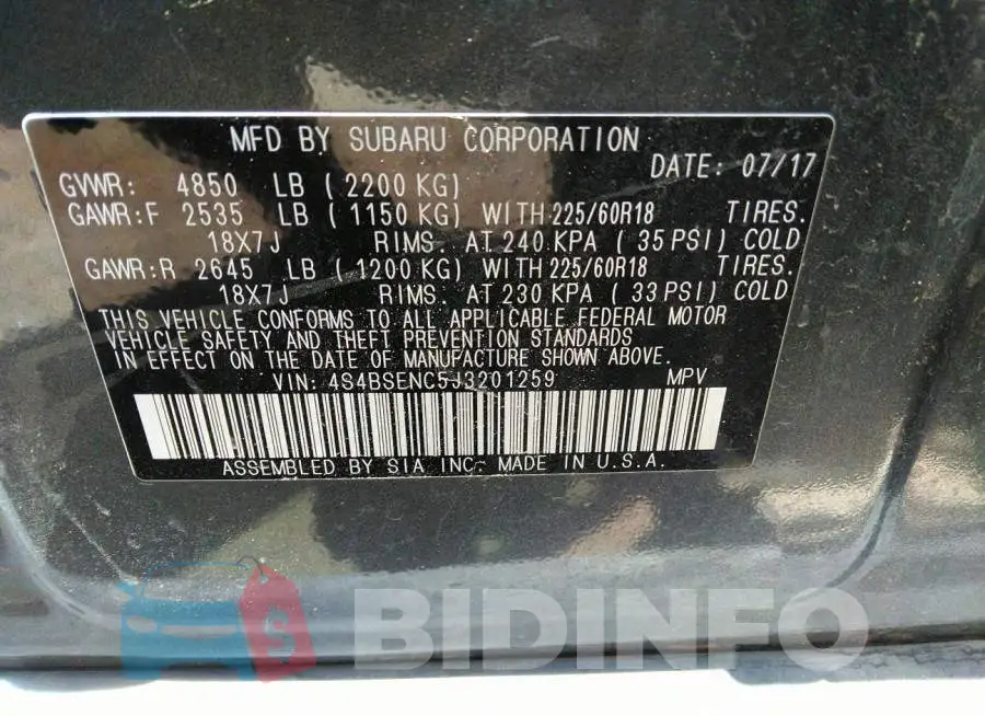 4S4BSENC5J3201259 Photo# 9