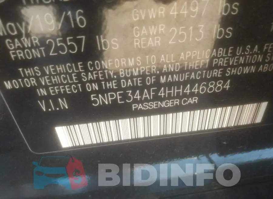 5NPE34AF4HH446884 Photo# 9