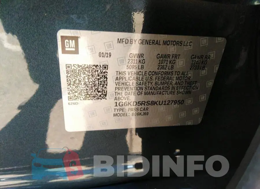 1G6KD5RS8KU127950 Photo# 9