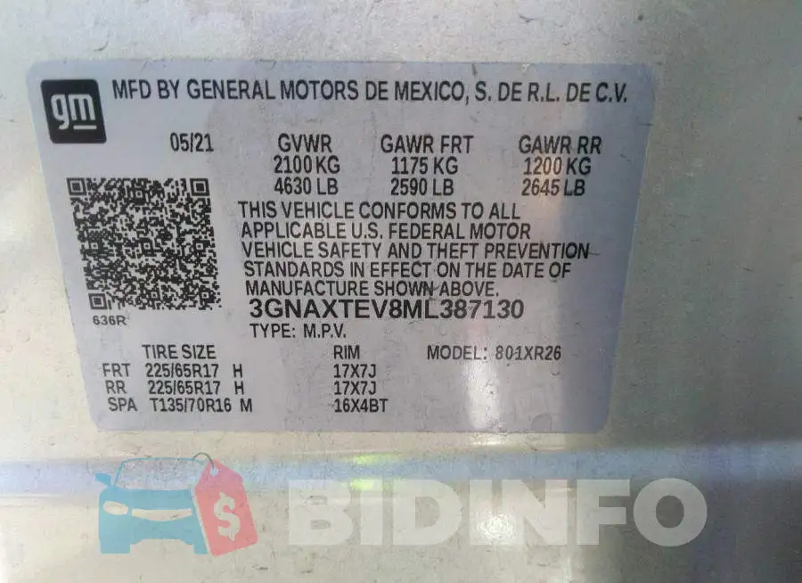 3GNAXTEV8ML387130 Photo# 9