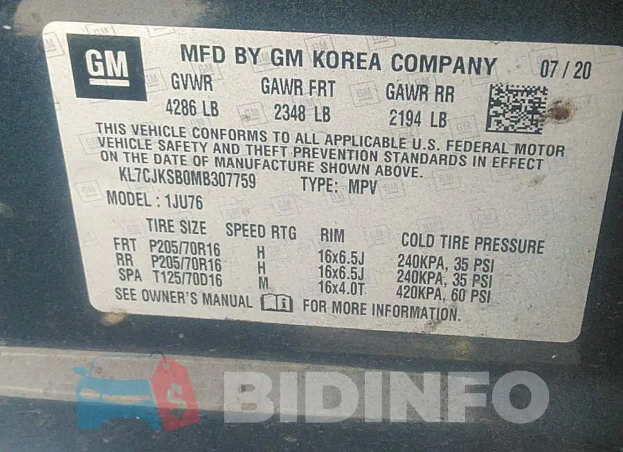 KL7CJKSB0MB307759 Photo# 9