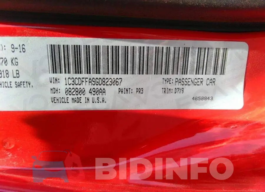 1C3CDFFA9GD823067 Photo# 9