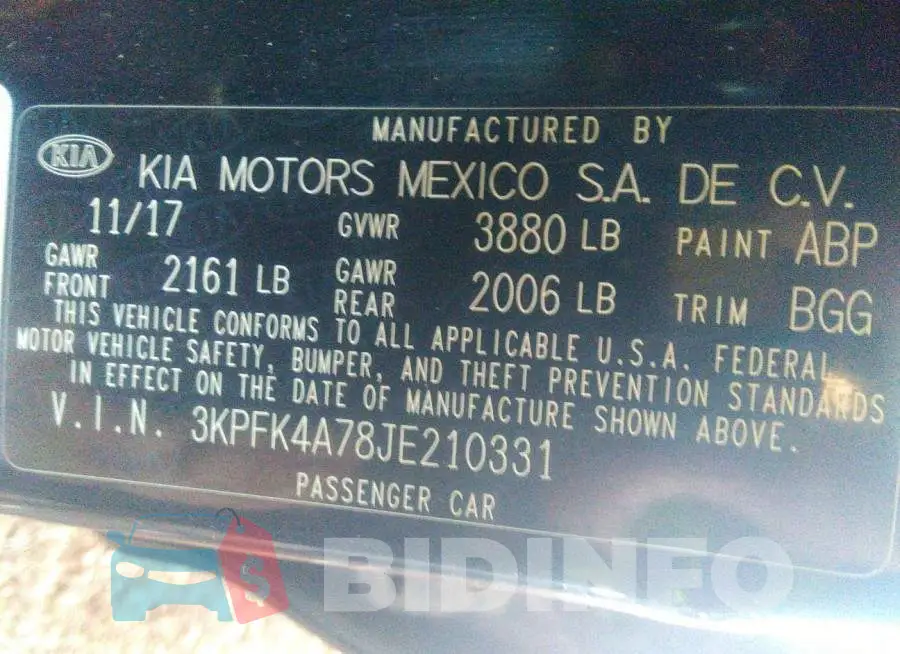 3KPFK4A78JE210331 Photo# 9