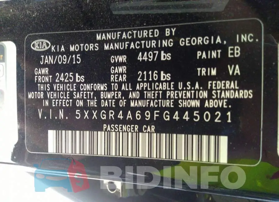 5XXGR4A69FG445021 Photo# 9