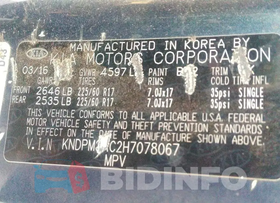 KNDPM3AC2H7078067 Photo# 9