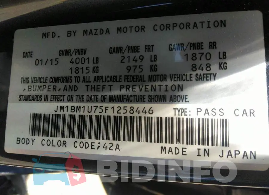 JM1BM1U75F1258446 Photo# 9