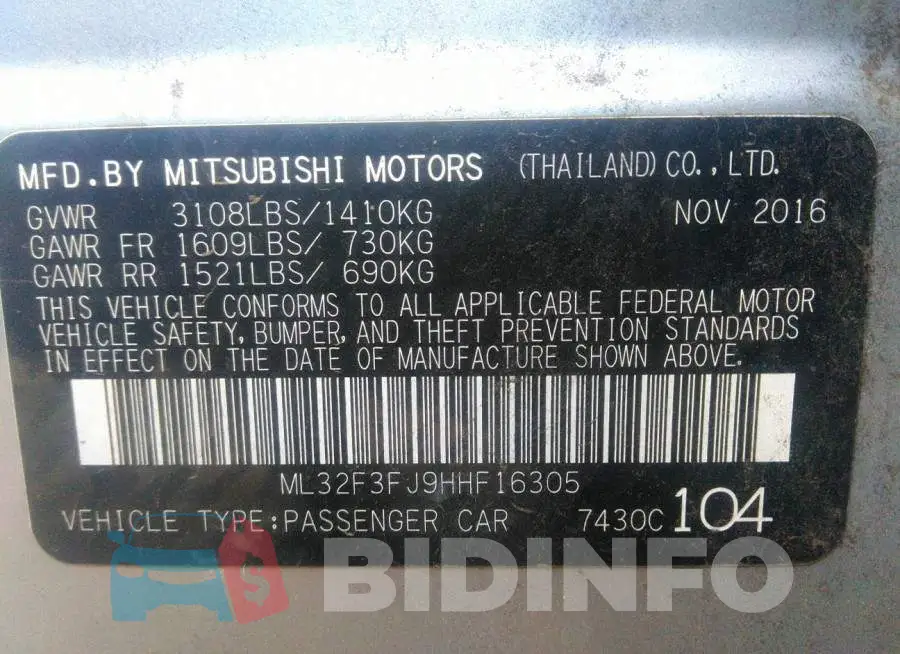 ML32F3FJ9HHF16305 Photo# 9