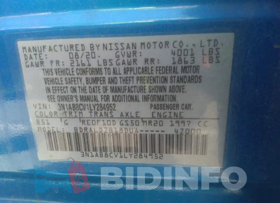 3N1AB8CV1LY284952 Photo# 9