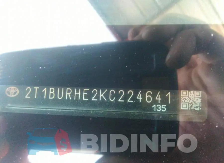 2T1BURHE2KC224641 Photo# 9
