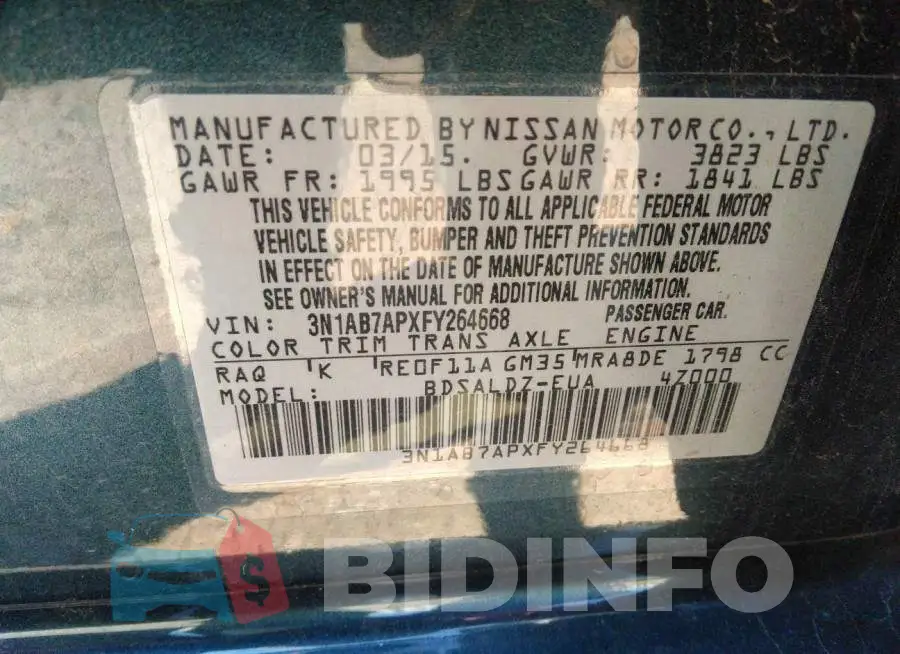 3N1AB7APXFY264668 Photo# 9