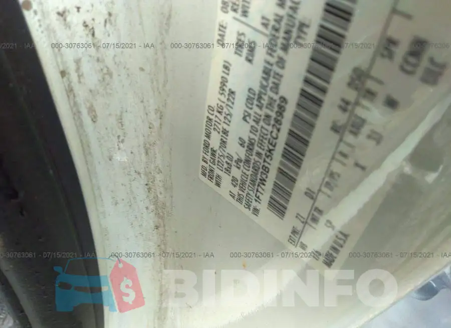 1FT7W3BT5KEC28989 Photo# 9