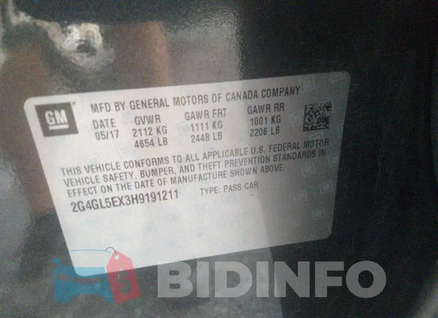 2G4GL5EX3H9191211 Photo# 9