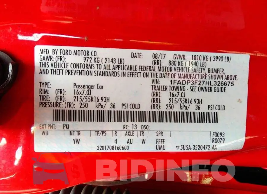 1FADP3F27HL326675 Photo# 9