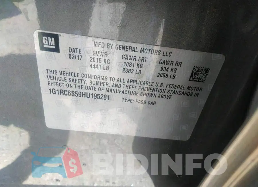 1G1RC6S59HU195281 Photo# 9