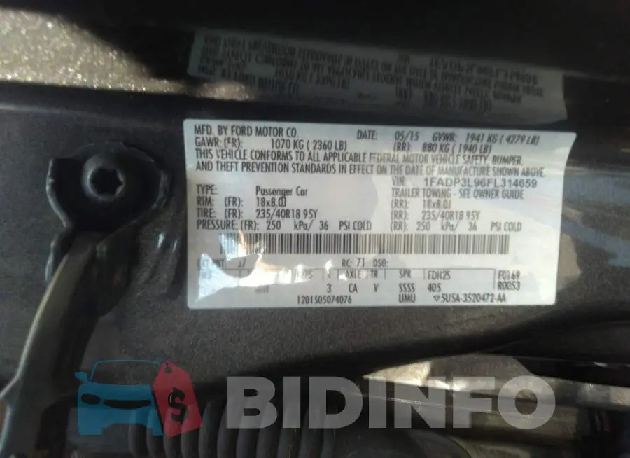 1FADP3L96FL314659 Photo# 9