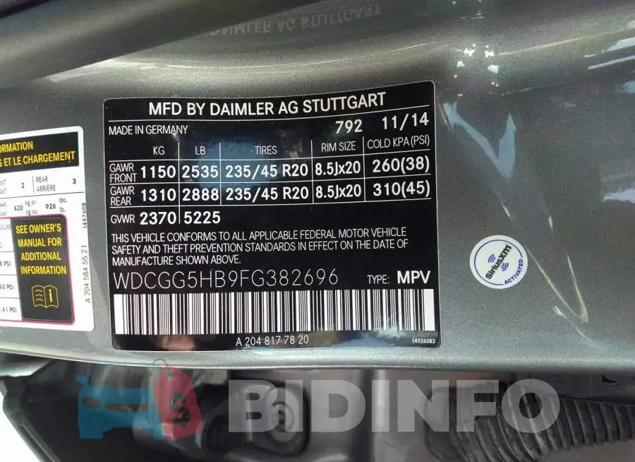 WDCGG5HB9FG382696 Photo# 9