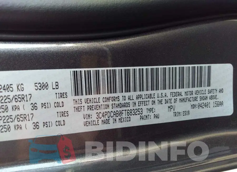 3C4PDCAB0FT683253 Photo# 9