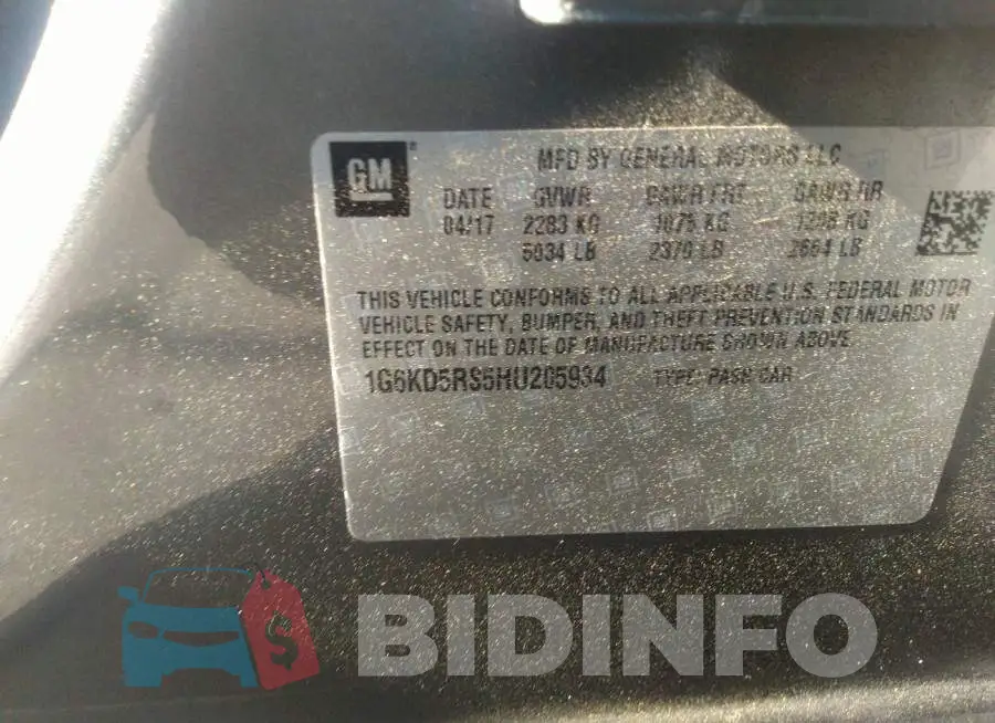 1G6KD5RS5HU205934 Photo# 9