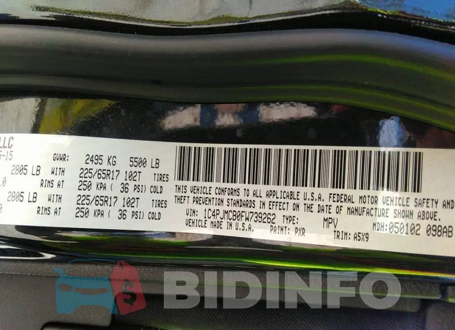1C4PJMCB0FW739262 Photo# 9