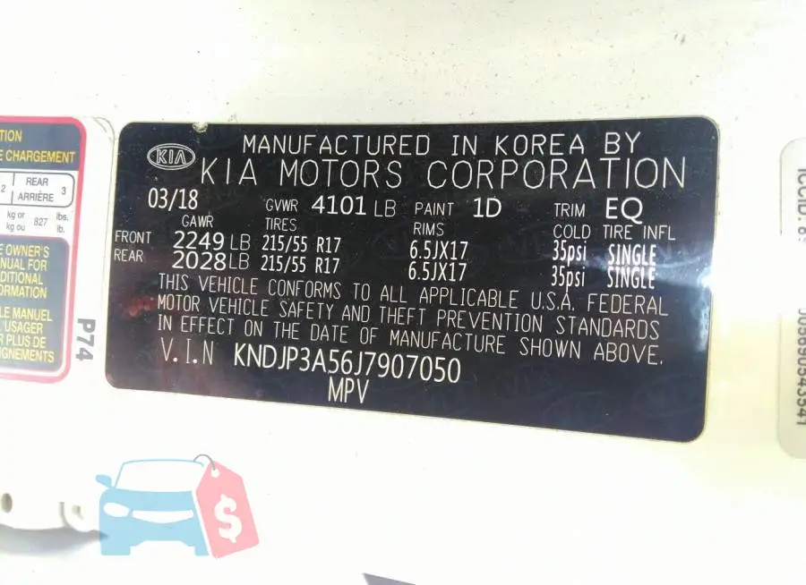 KNDJP3A56J7907050 Photo# 9