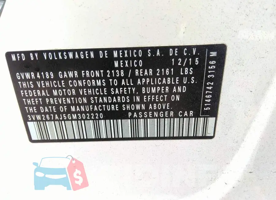 3VW267AJ5GM302220 Photo# 9