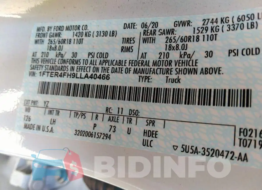 1FTER4FH9LLA40466 Photo# 9