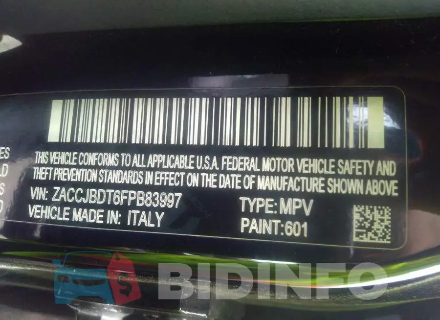 ZACCJBDT6FPB83997 Photo# 9
