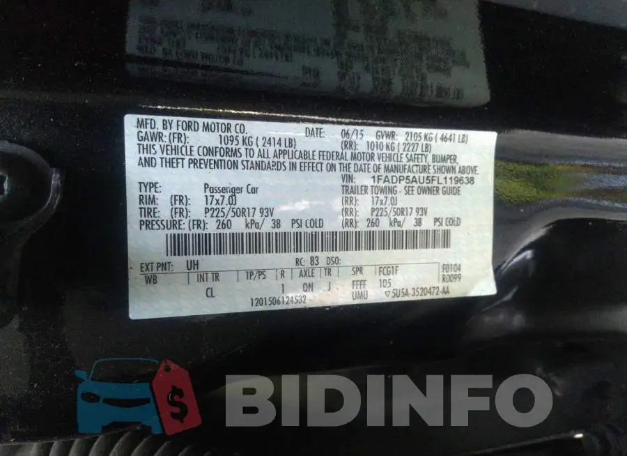 1FADP5AU5FL119638 Photo# 9