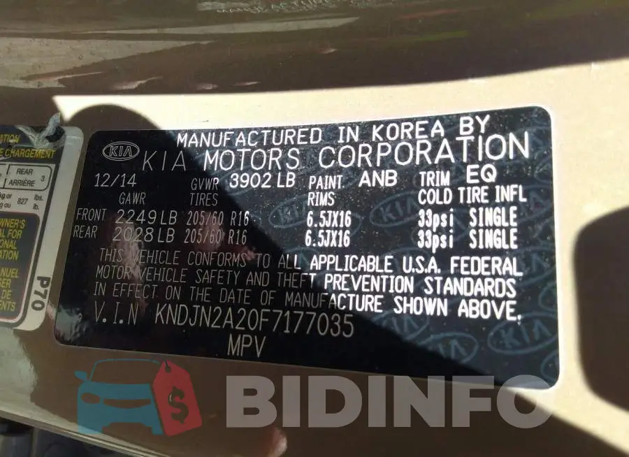 KNDJN2A20F7177035 Photo# 9