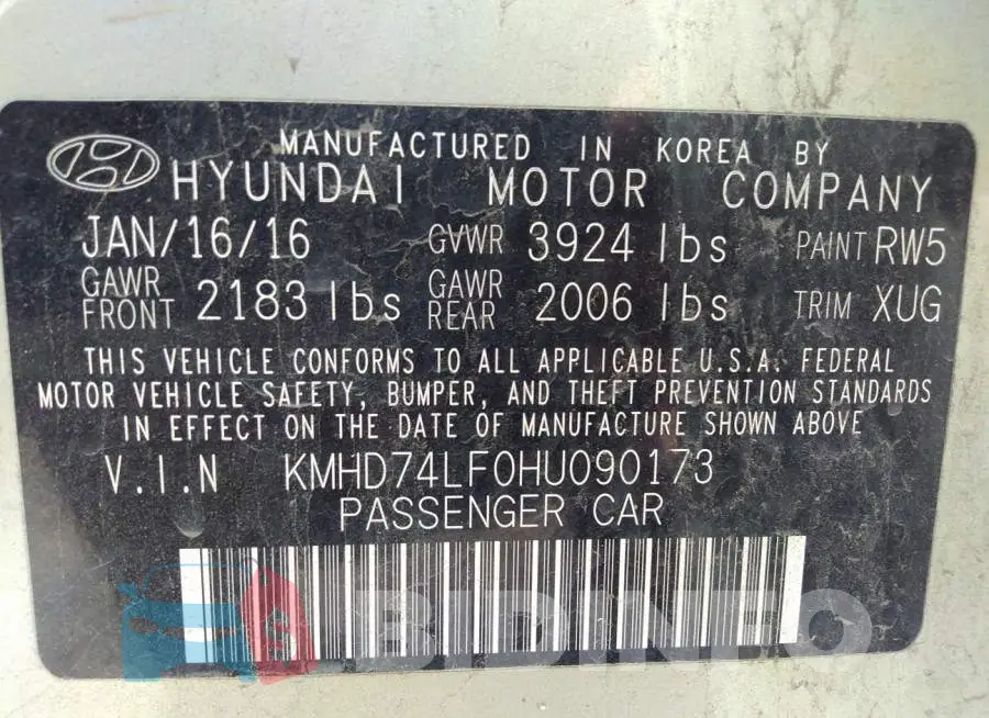 KMHD74LF0HU090173 Photo# 9